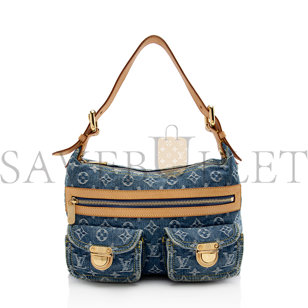 l**is V*t*n monogram denim baggy pm shoulder bag m44464 (30*19*10cm)